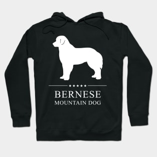 Bernese Mountain Dog White Silhouette Hoodie